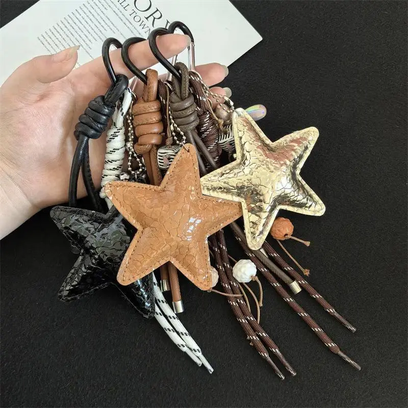 Starfish Resin Charm Keychain with Braided Rope, Cute Beach Style Bag & Phone Accessory for a Fashionable Look, Resin Charms, Cute Look, Fish, Bag & Phone Straps, Beach Look, Multi-Colors