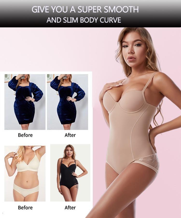 Women Shapewear Bodysuit for Tummy Control Seamless Body Shaper Thong Jumpsuit Bras