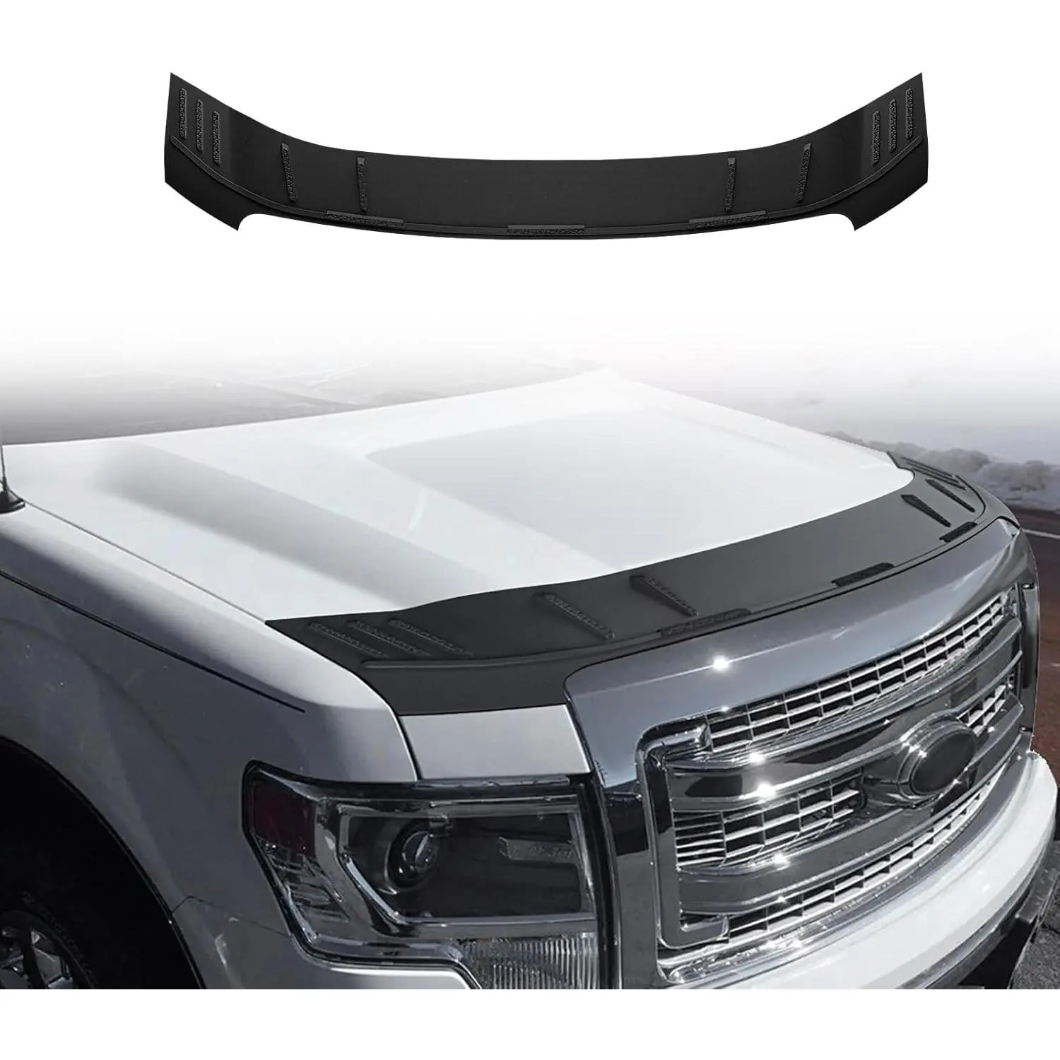 TPE Car Hood Deflector - Car Hood Cover, Debris Guard, Front Bug Protection Replacement Part for 2009-2014 Ford F-150 Automotive Exterior Accessory, Automotive Car Protector