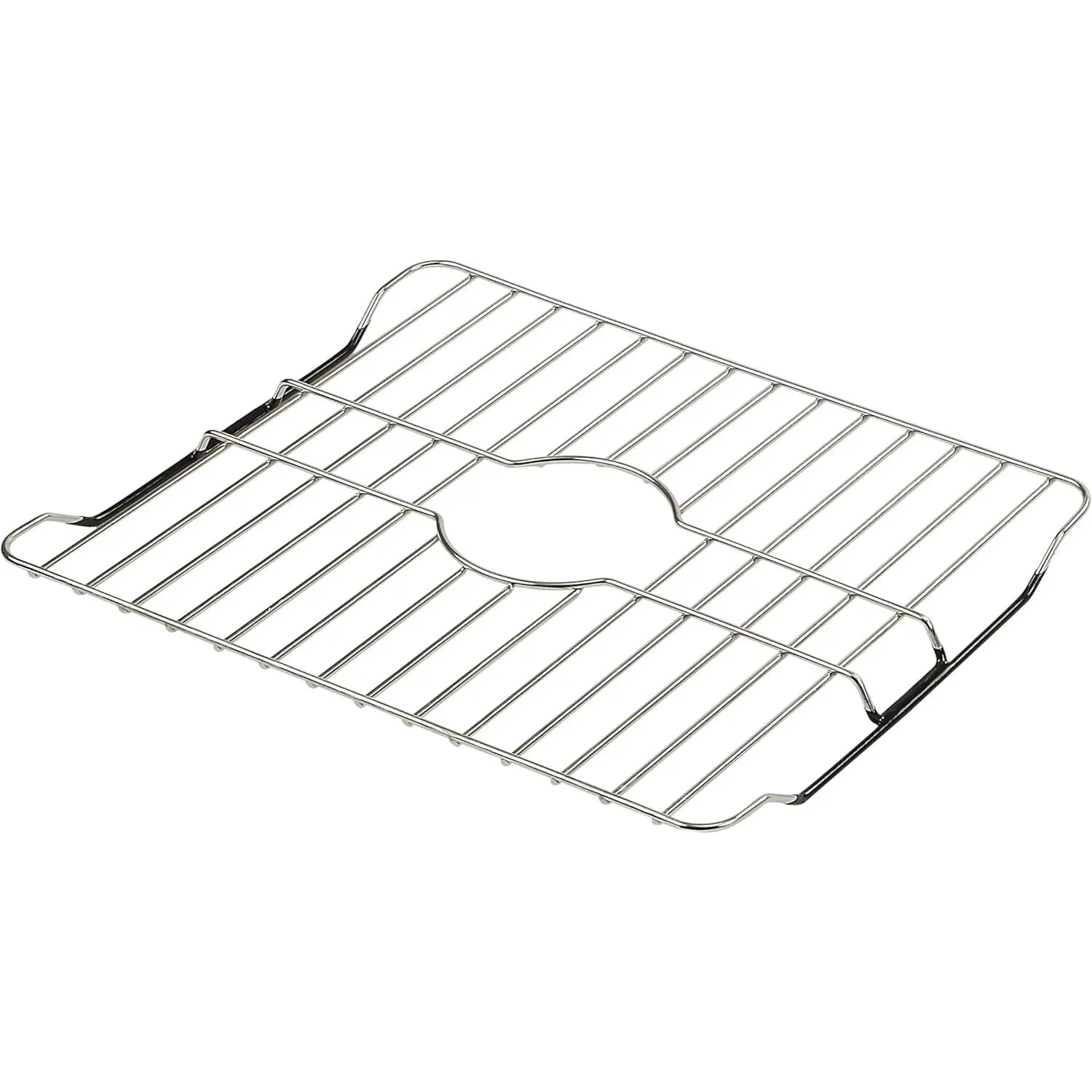 304 Stainless Steel Sink Protector Rack, Rust-Resistant Bottom Grid with Drainage Support for Kitchen Sinks, Scratch Prevention, Fits 16.15 x 12.4 Inch Sinks with Center Drain Hole