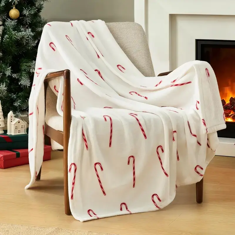 Holiday Plush Blanket – Ultra-Soft Festive Throw, Cozy Lightweight Christmas Bedding & Couch Blanket with Holiday Prints