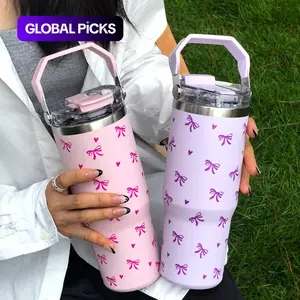Insulated Stainless Steel Cup Tumbler, Butterfly Pattern, Dual-Layer Insulation, Leak-Proof Design, Perfect for Outdoor & Office Use #TOP PICKS
