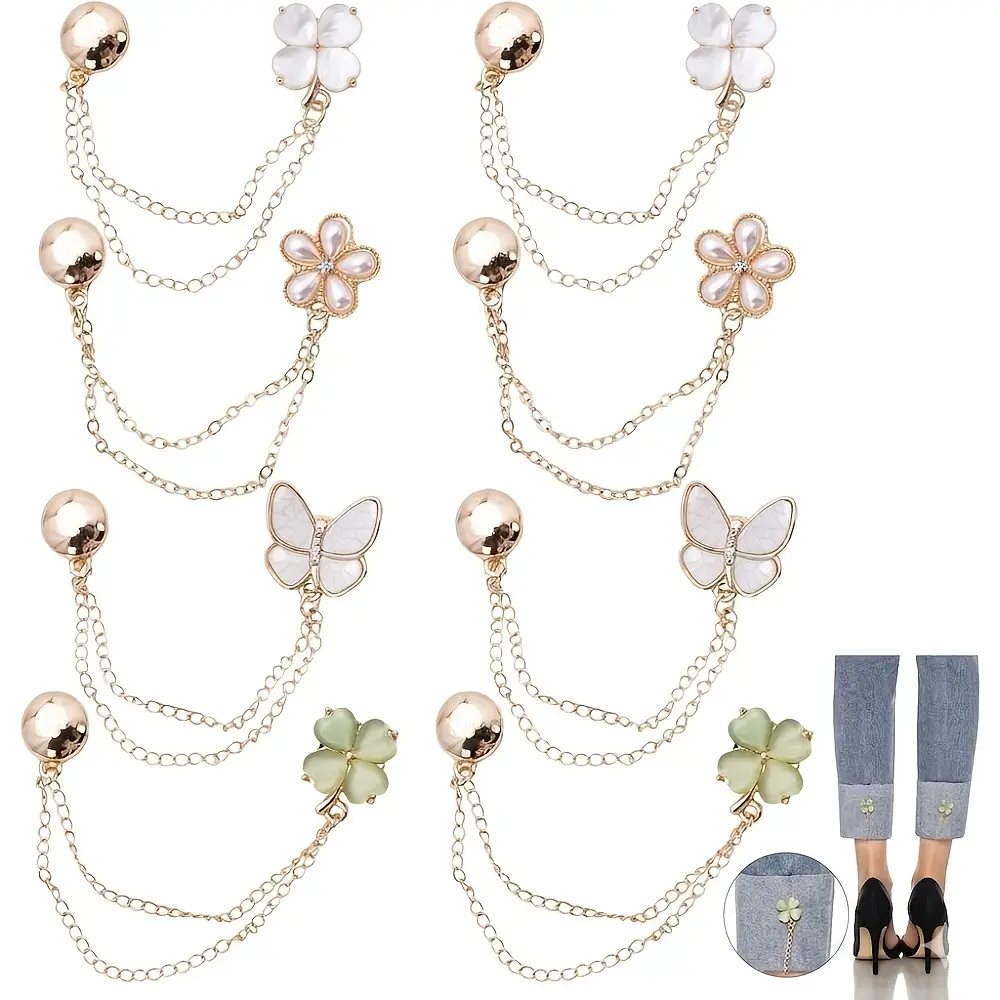 8Pack Magnetic Clothing Clips - Dress Sleeve Clips, Strong Hem Holder for Shortening and Decoration, for Women Girls