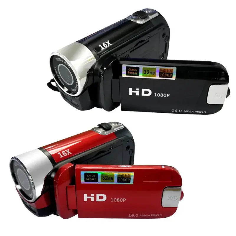 16X Digital Zoom Video Camcorder, Camera with High-Definition Recording Function and CMOS Imaging Sensor