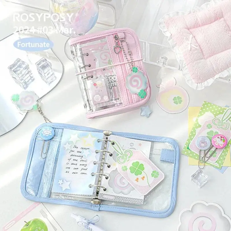 M5 Portable Zipper Binder Notebook Planner Yearly Daily Weekly Agenda Book Journal Book Kawaii School Stationery