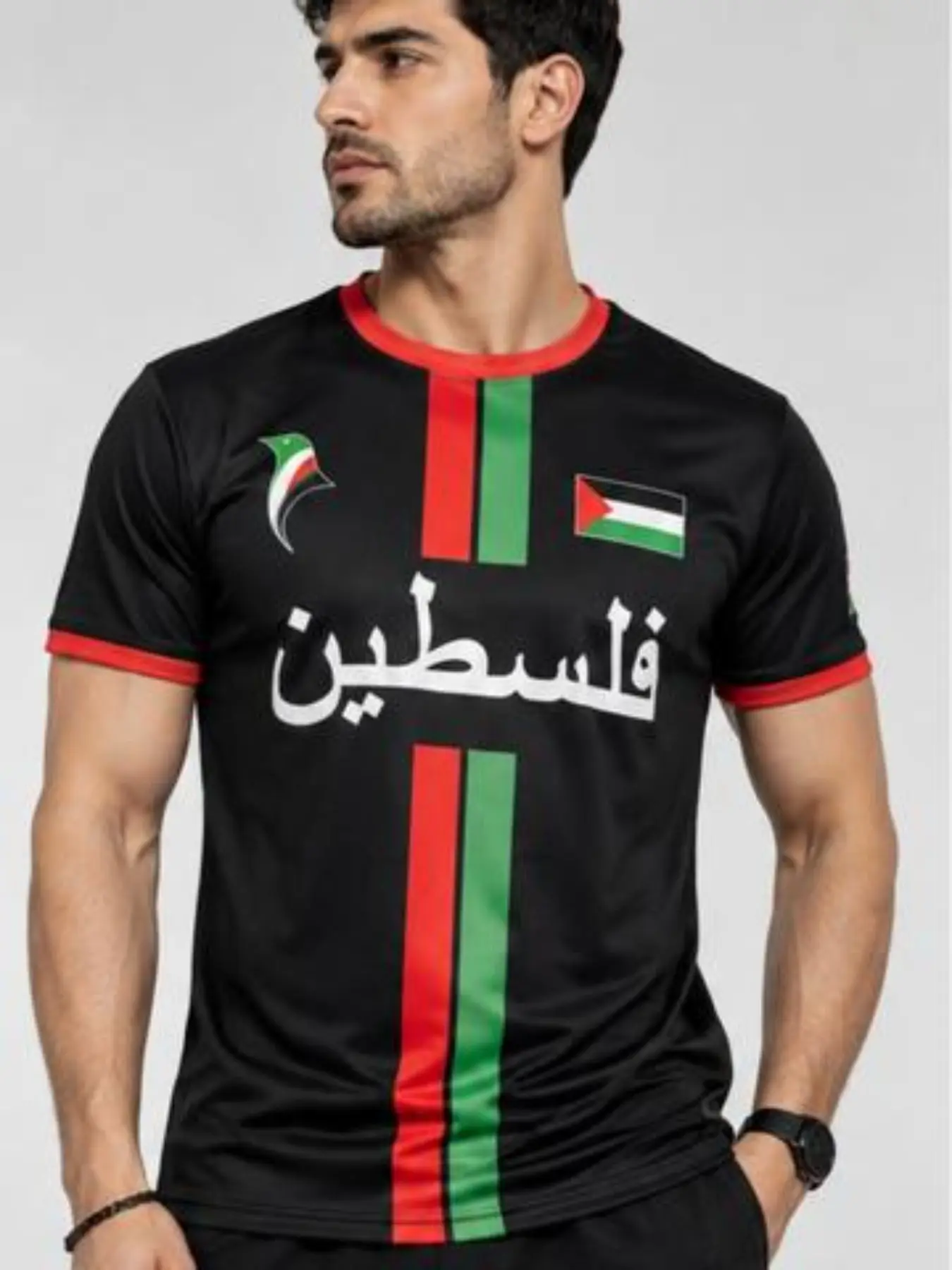 New Palestinian football T-shirt - Summer 2026 collection - Men's and Women's version Palestinian sports shirt gift wholesale - Universal T-shirt for both men and women Football Tee