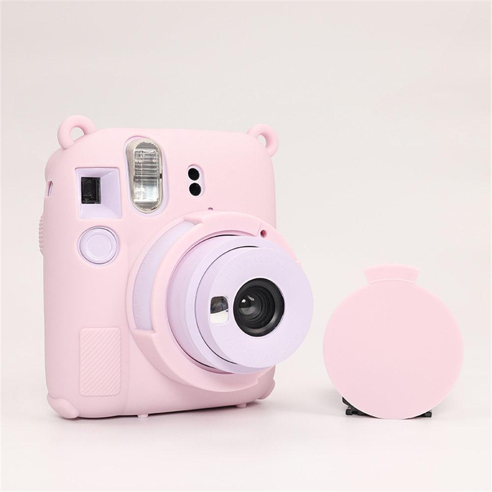 Soft Silicone Camera Bag Case For Fujifilm Film Instax Mini 12 mini 12 Body Cover Skin With Lens Cap
