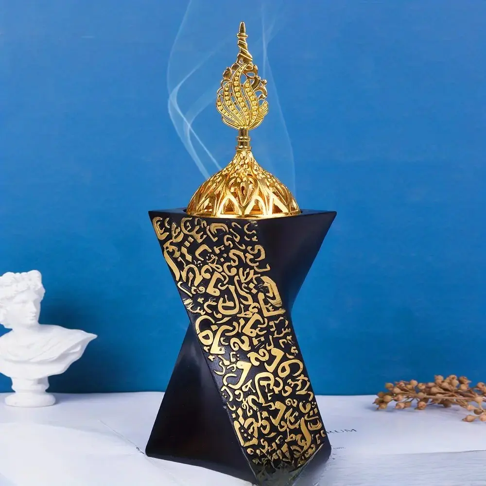 Rotating Incense Burner, Bakhoor Burner, Bohemian Style Home Decor, Compatible with Frankincense and Agarwood, Yoga Meditation Aromatherapy Diffuser