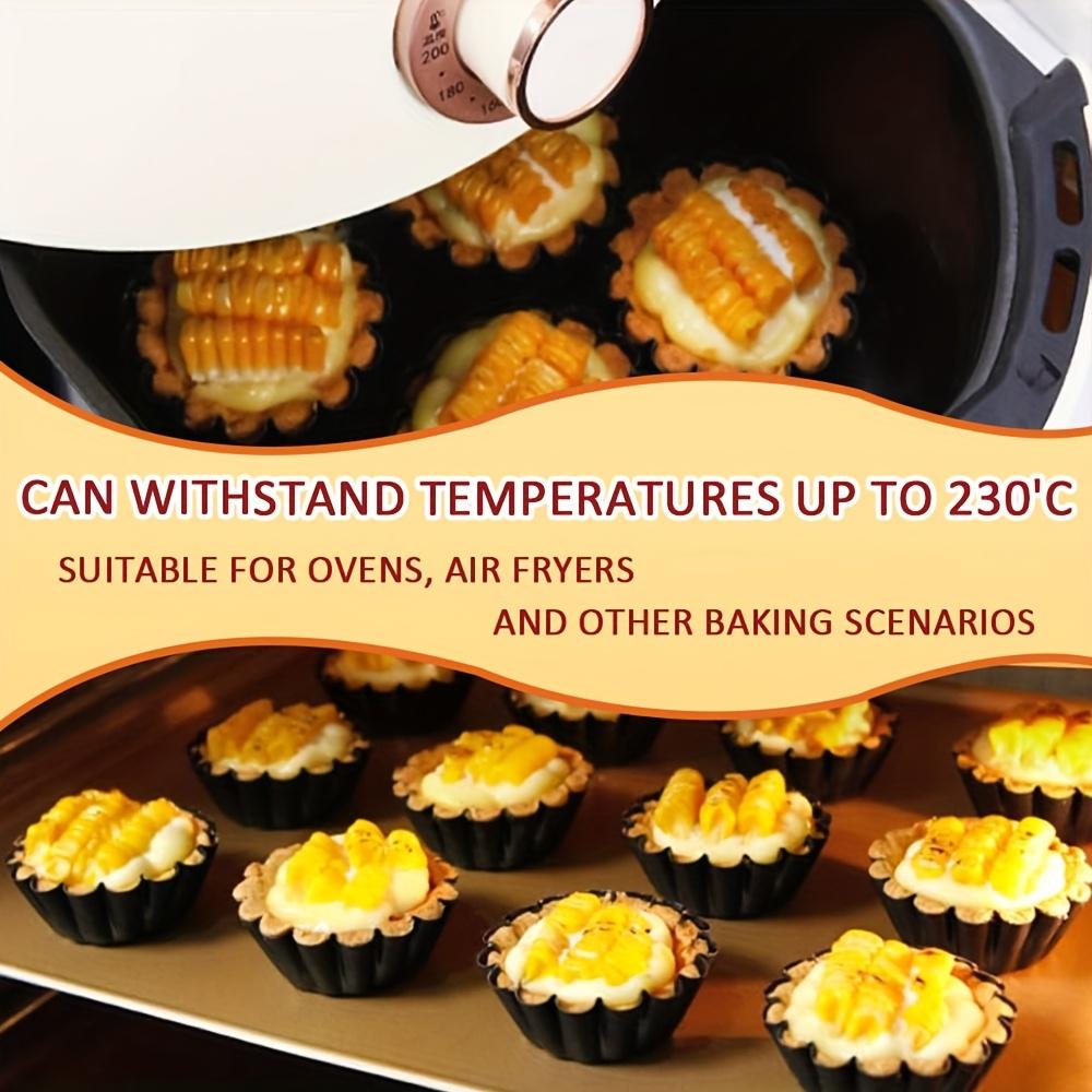 For Home Baking & Birthday Parties, Mini Dessert Baking Solution, Non-stick Carbon Steel Mini Tart Pans, Easy Release High Temp Resistant Durable, Effortlessly Handle Batch Mini Dessert Baking, 18 Pack