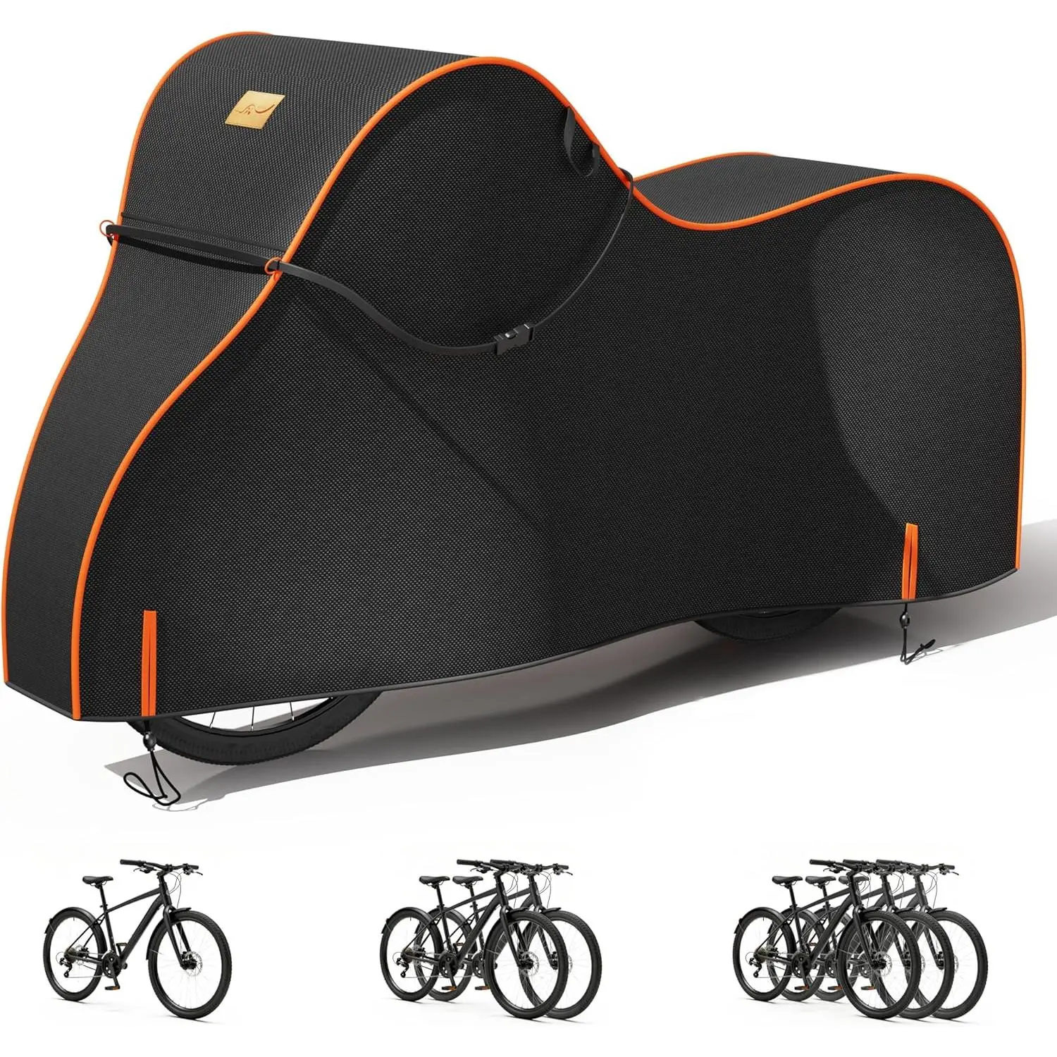 Bike Cover Waterproof Outdoor – 600D Heavy Duty Bicycle Covers for 1/2/3 Bikes – UV Rain Dust Snow Protection – Fits Road, Mountain, Cruiser, Ebike & Electric Bikes