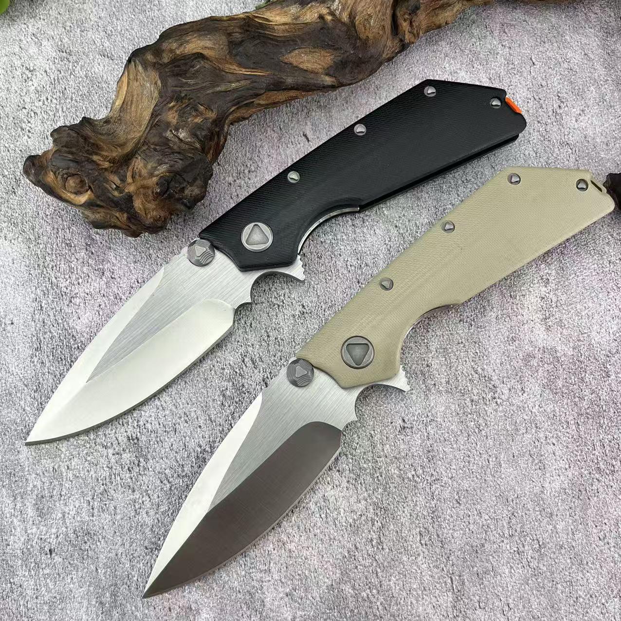 D.OC Manual Flipper Folding Knife, High Hardness D2 Steel, G10 Handle, Multi-functional Camping Hiking Knives for Outdoor Exploration, Everyday Carry Tool, Durable and Portable for Outdoor Activities