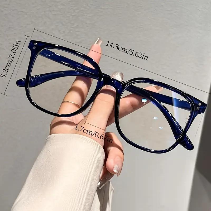 Women’s 4-Pack Blue Light Blocking Fashion Frame Eyeglasses Nylon Frame Anti-Round Face Set with 4 Color Leopard Design No-Makeup Essential Internet Celebrity Style for Leisure Outdoor Cycling Use