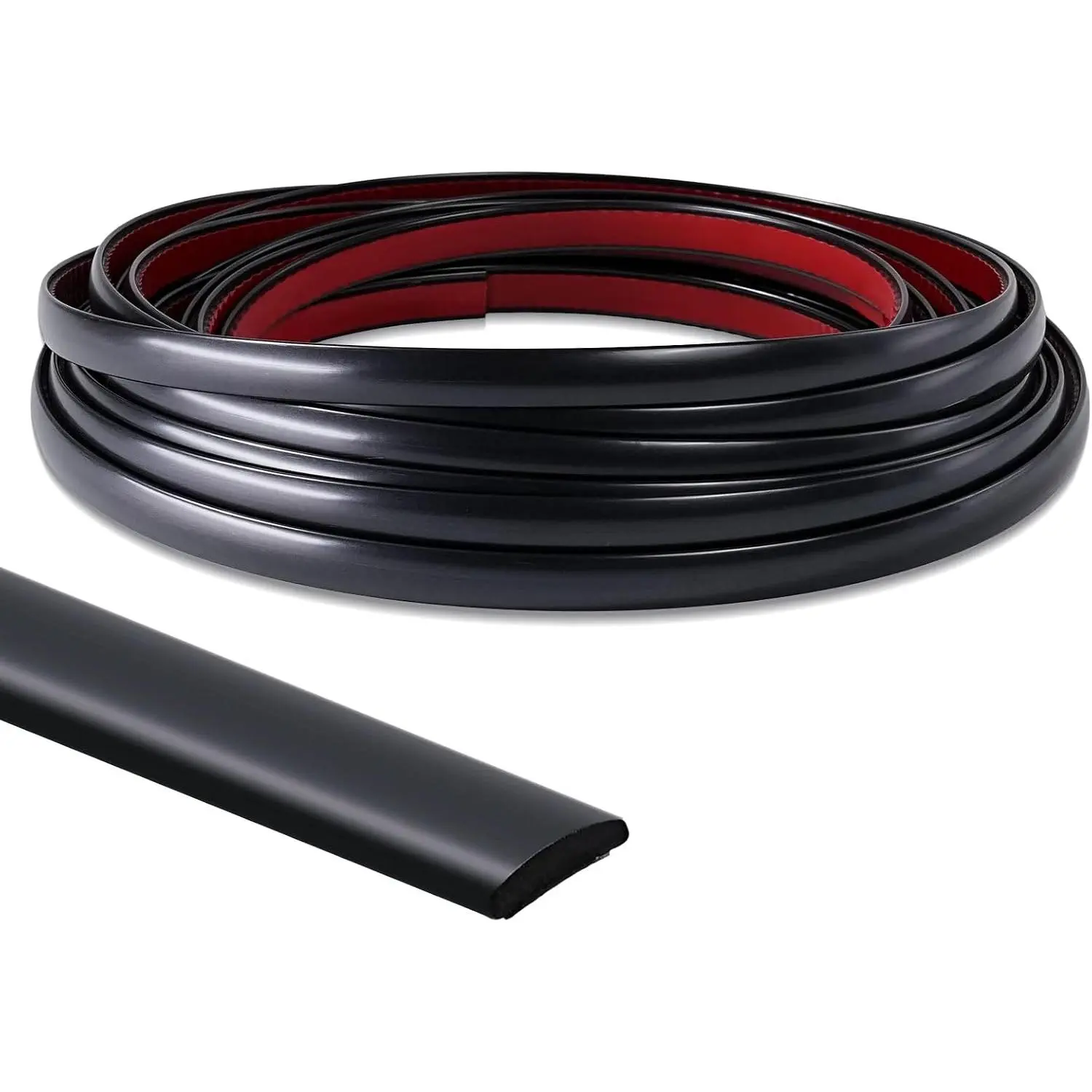 9.8 Ft Peel and Stick Wall Molding Trim, D-Shape Flexible Molding Trim Matte Black for Backsplash, Mirror, Wall, Window & Door Frames,  Self Adhesive Trim(W:0.4", T:0.1")