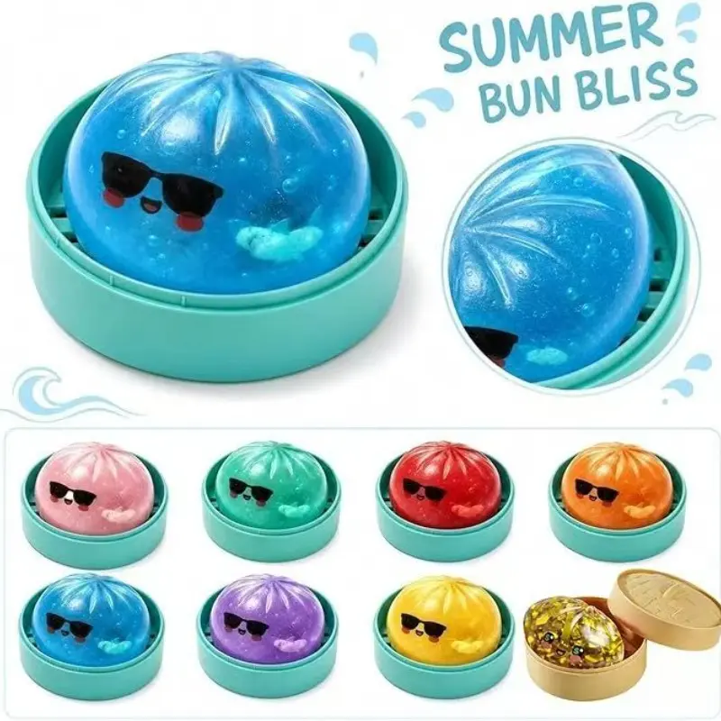 Shark Dumpling Mystery Squishi, Stress Relief Toy, Squishy Fidgets, Fun Squeeze Plaything, Perfect for Kids & Adults, Unique Shark Design
