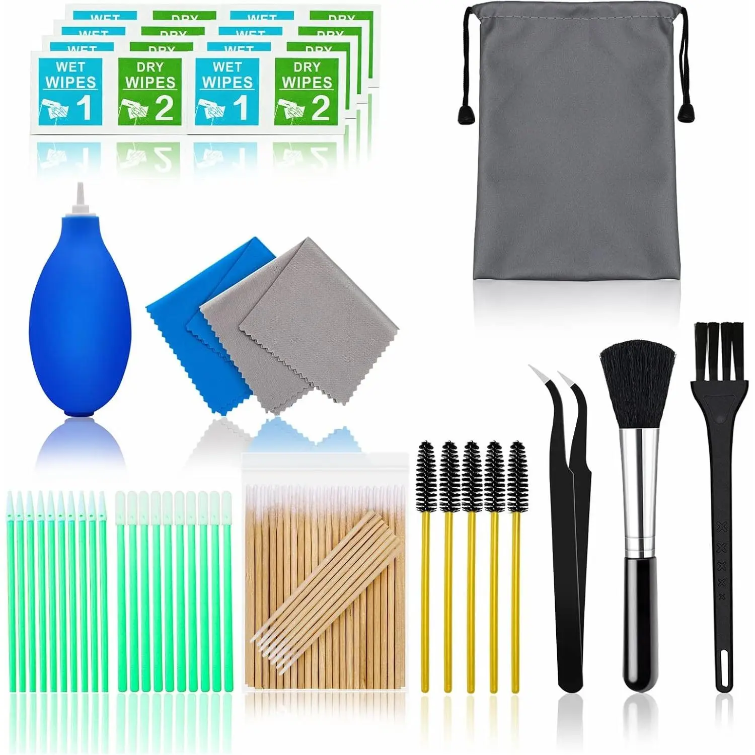 Cell Phone Cleaning Kit, Speaker Cleaner for iPhone, Charging Port Cleaning Tool, Electronic Cleaning kit, Compatible with Airpods Earbuds Camera USB C Lightning Port ipad (140PCS)