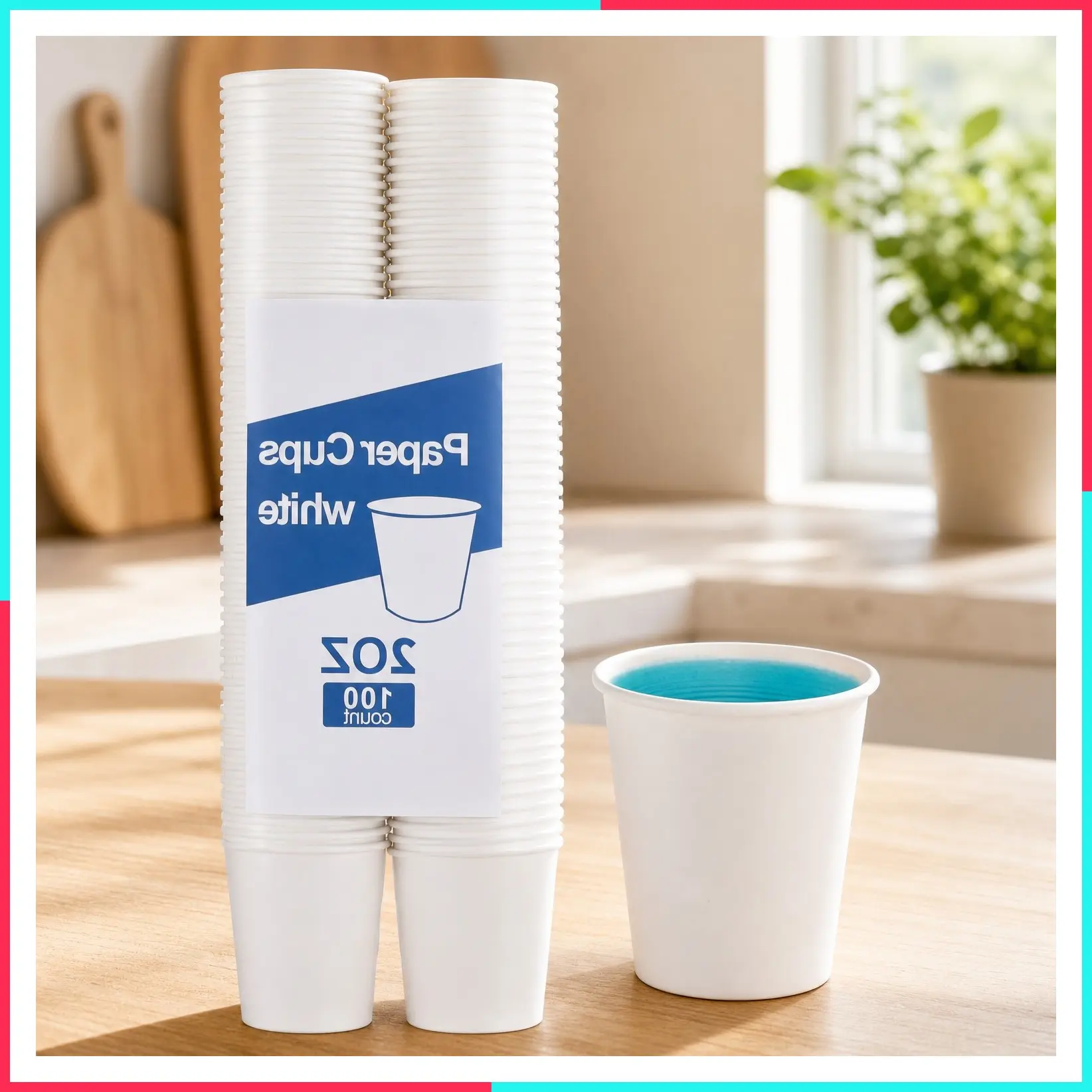 100 Count 2 oz Small Paper Cups, Mouthwash Cups, Bathroom Cups, Mini Disposable Cups