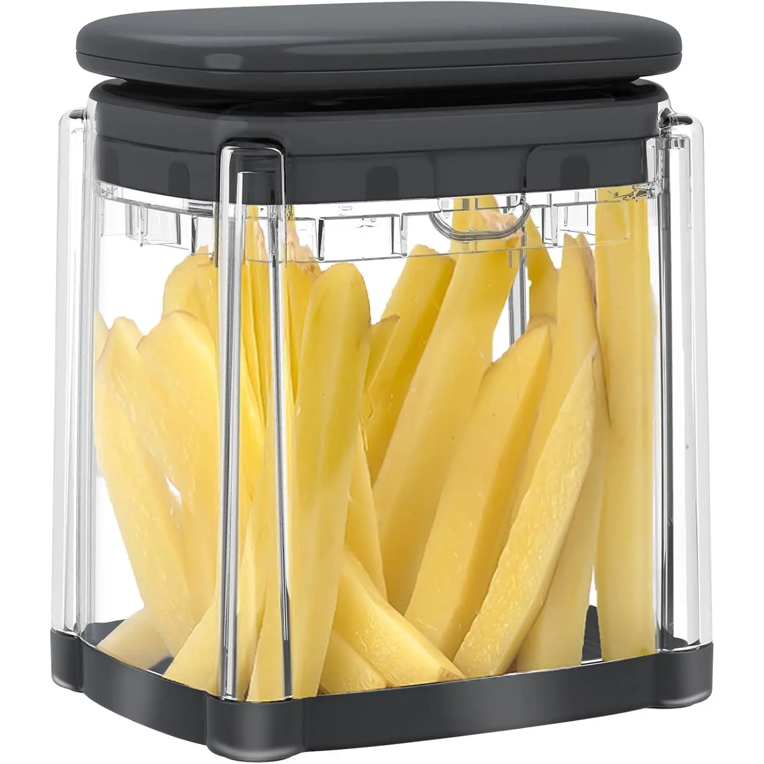 Manual Vegetable Chopper & Potato Onion Cutter, Single 3/8-Inch Blade French Fry Maker for Carrots, Cucumbers, Zucchini & Peppers, Home Kitchen Food Prep Tool
