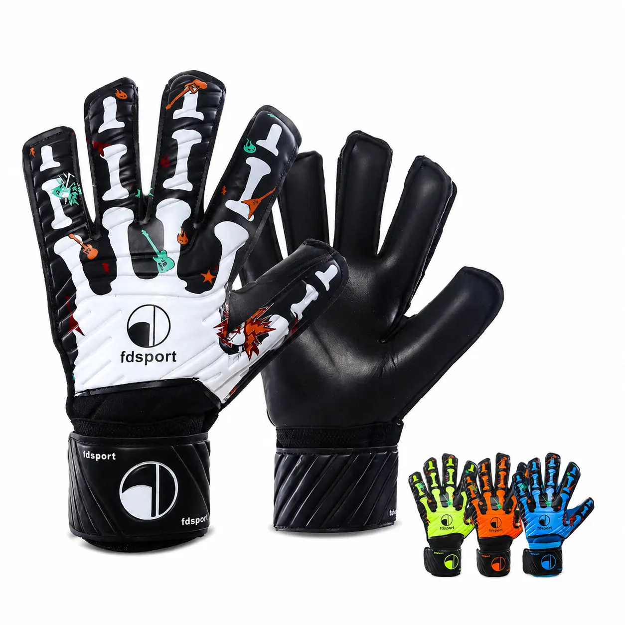 Professional Youth Soccer Goalkeeper Gloves with Finger Protection, Enhanced Grip Latex Palm, Breathable Backhand Design for Training and Match Play – Ideal for Teens and Junior Players