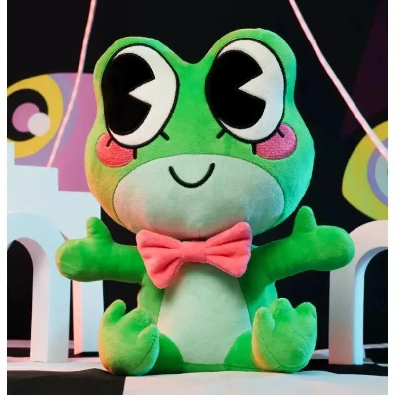 Ribbit Frog Plush Doll Cute Cartoon Character Plushie Soft Stuffed Animal Toy Kawaii Decorative Display Collectible Fan Gift