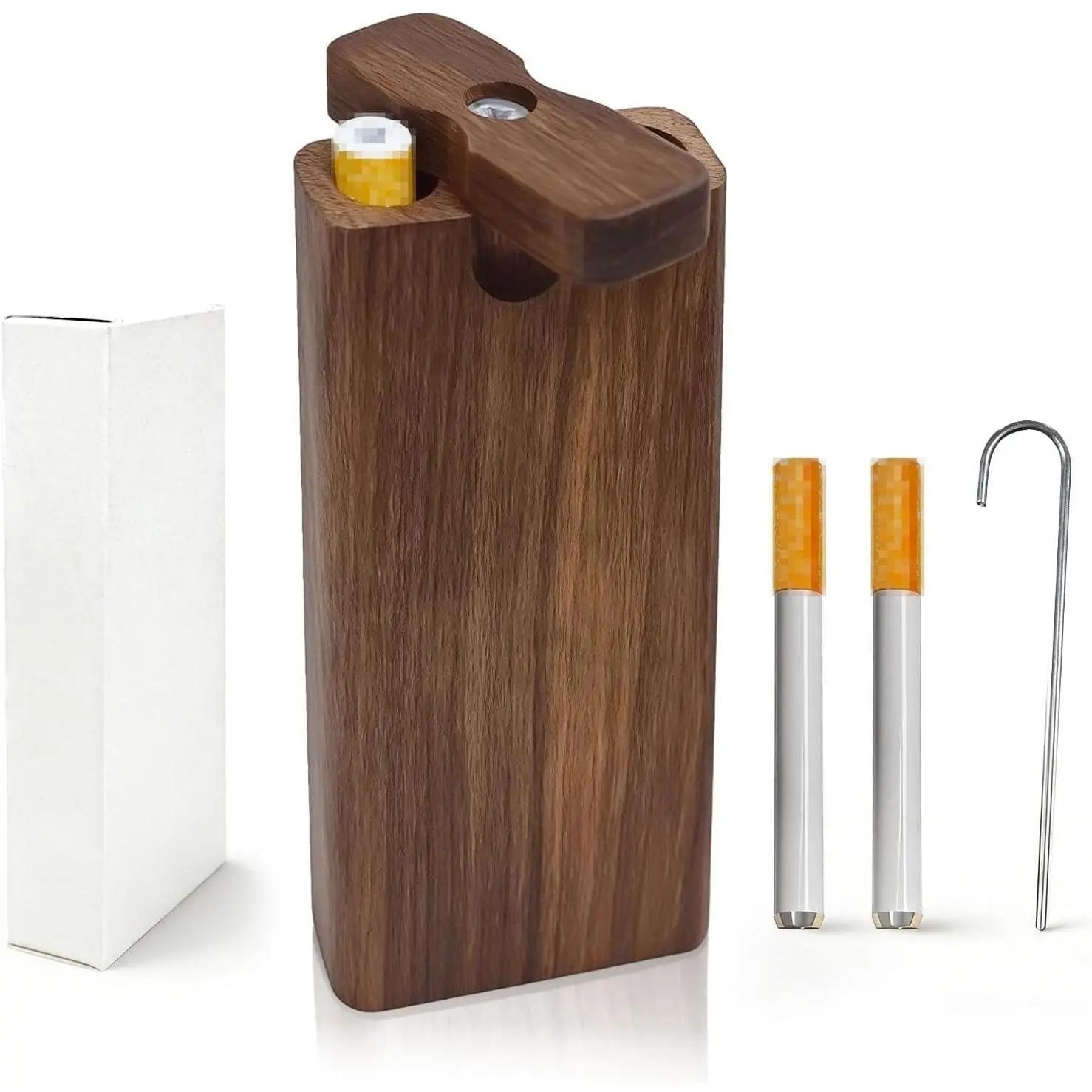 Handmade Wooden Storage Box with Sliding Lid - Natural Box for Crafts, Supplies & Keepsakes