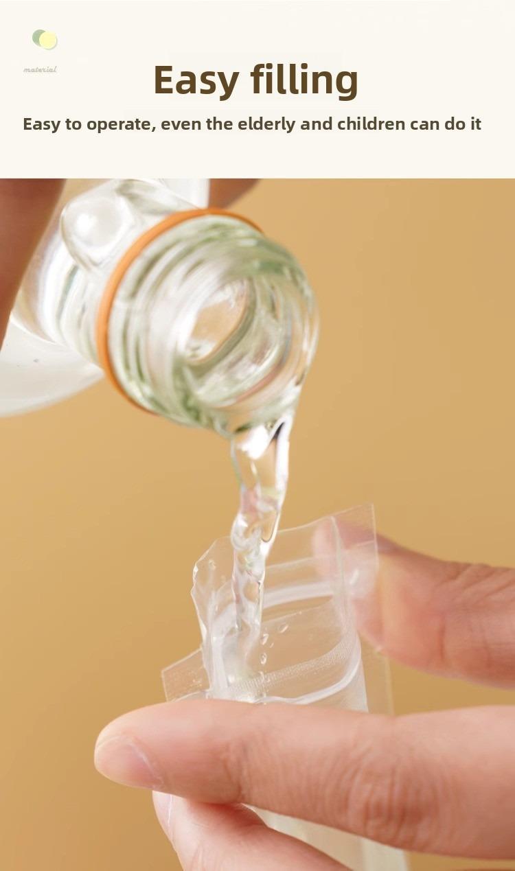 50/100 PCS Disposable DIY Ice Bag/Mold for Popsicles & Shaved Ice, Food-Grade Self-Sealing Bags