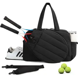 Tennis Gym Bag for Women, Tennis Backpack Holds 2 Rackets with Shoe Compartment, 15.6" Laptop Gym Backpacks for Court, Off-work, Everyday & Overnight Weekend