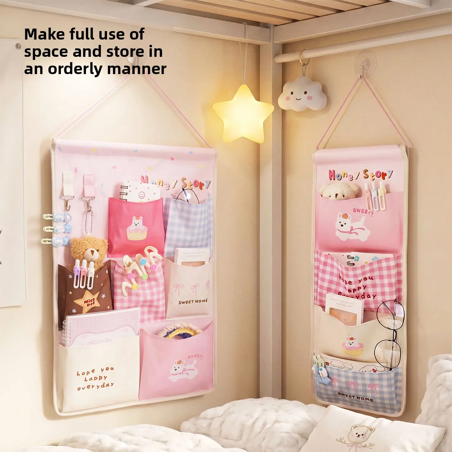 Multi-layer storage hanging bag, large-capacity multifunctional storage bag, organizer bag, storage bag