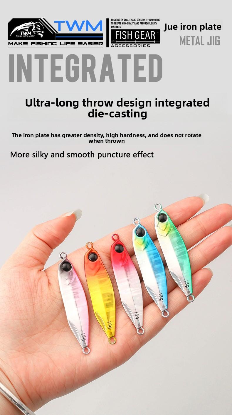 TWM Floating Lure for Fishing 10pcs Metal Jig Lure for Freshwater Saltwater Casting & Trolling Fishing Bait with Sharp Hooks