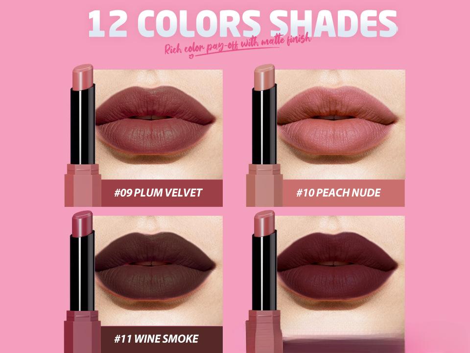 6PCS Pink & Rose Matte Lipstick Set – Soft Nude Pink, Dusty Rose & Berry Shades – Creamy Velvet Long Lasting Lip Color Collection – Lightweight Full Coverage Blur Effect Lip Makeup Kit