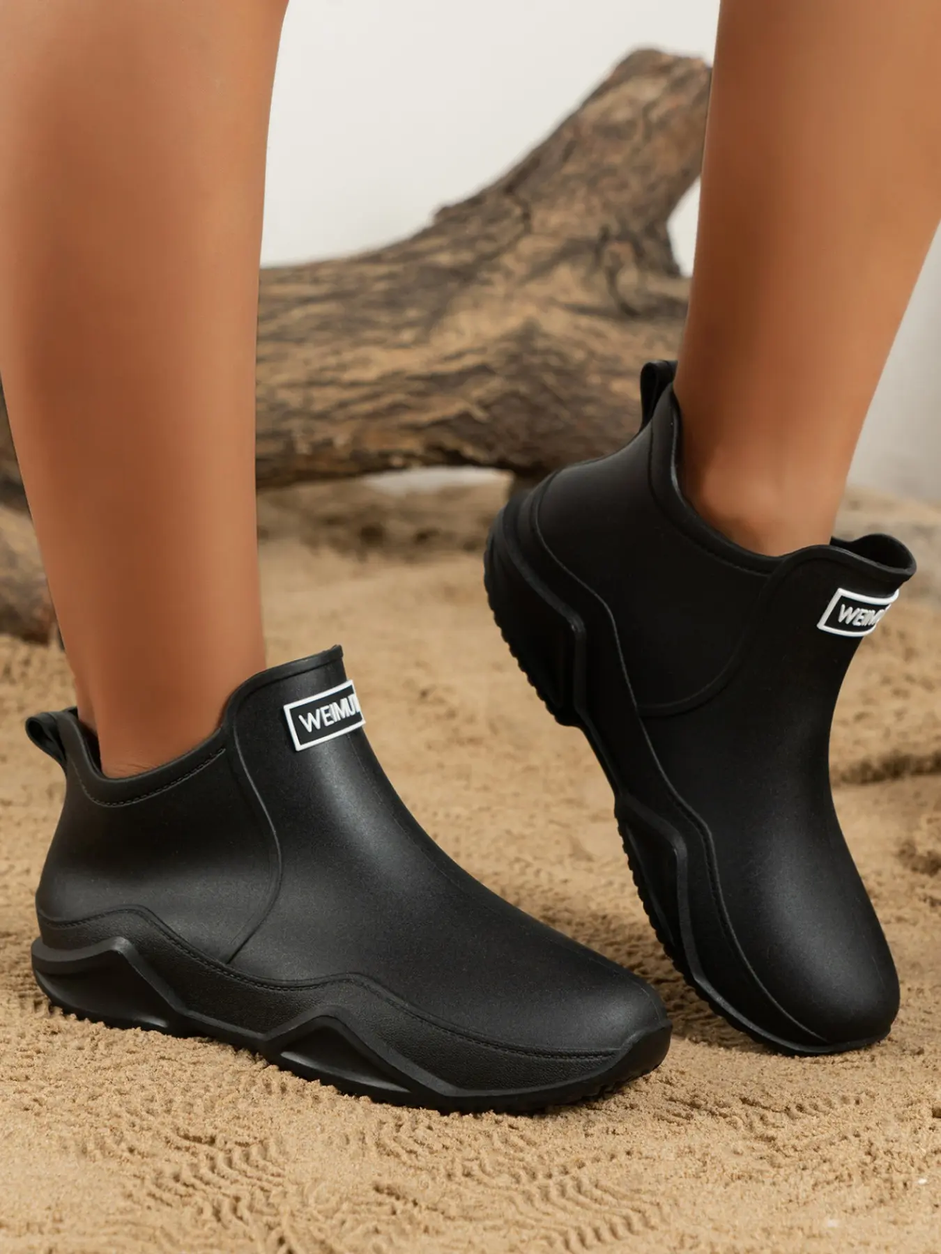 Women's Fall Winter Commute Short Tube Thick Sole Waterproof Casual Rain Boots, Stylish and Comfortable Footwear for Daily Use, Rain Shoes