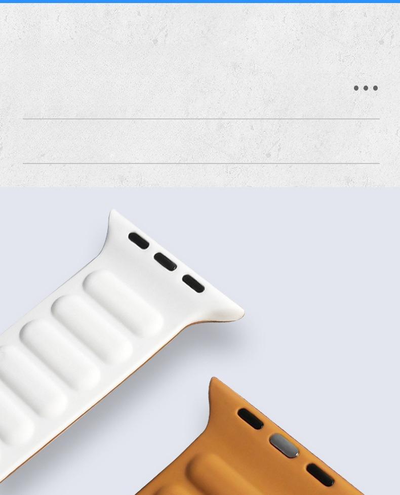 Silicone Link-Style Magnetic Watch Band for Apple Watch Series 8, 9, 10, & 11