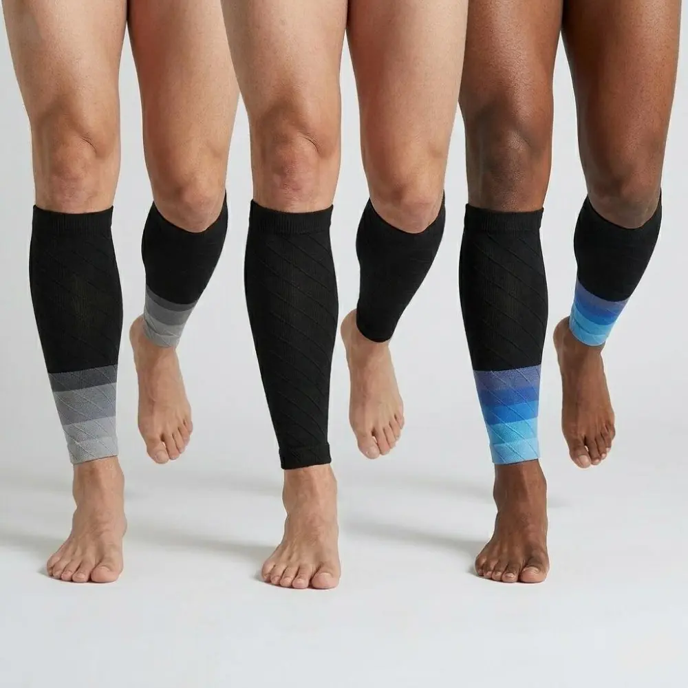 Calf Compression Sleeves for Men & Women, Lightweight Summer Breathable Leg Sleeves, Compression Wraps for Legs, Compression Socks, Soft Elastic Smooth Knit Fabric for Running, Yoga, Climbing, Cycling, Athletic Sports