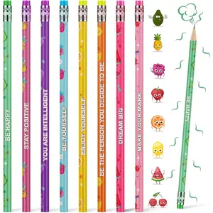 60 count Scented Pencils Bulk for  Inspirational Cute Fun  Smelly Pencils with Erasers Fruit  for School Classroom Office Students