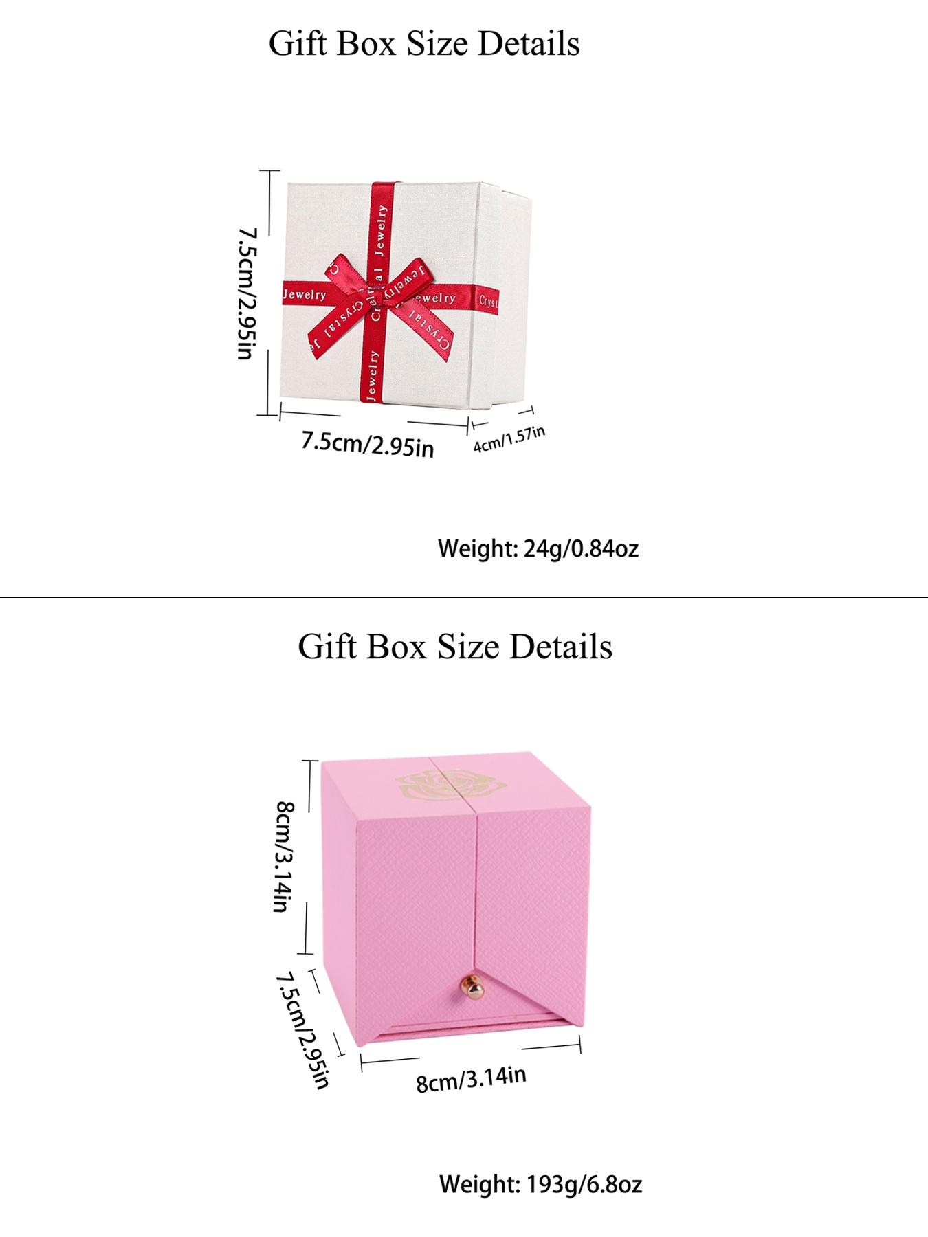 Rose Jewelry Gift Box With Alphabet Initial Heart Necklace for Women, Valentine's Day Wedding Anniversary Jewelry Gift for Girlfriend Wife, Birthday Christmas Gift for Daughter Mom