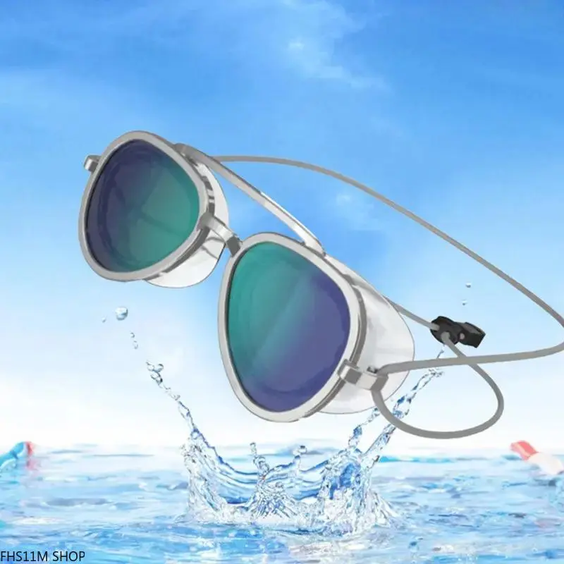 Swimming Goggles Anti Fog HD Vision Wide Angle Retro Frame Pool Training Beach Vacation SwimTok Summer Essentials Unisex Adult Premium Active Gear, Goggles For Swimming, Water Goggles, Splash Swim Goggles