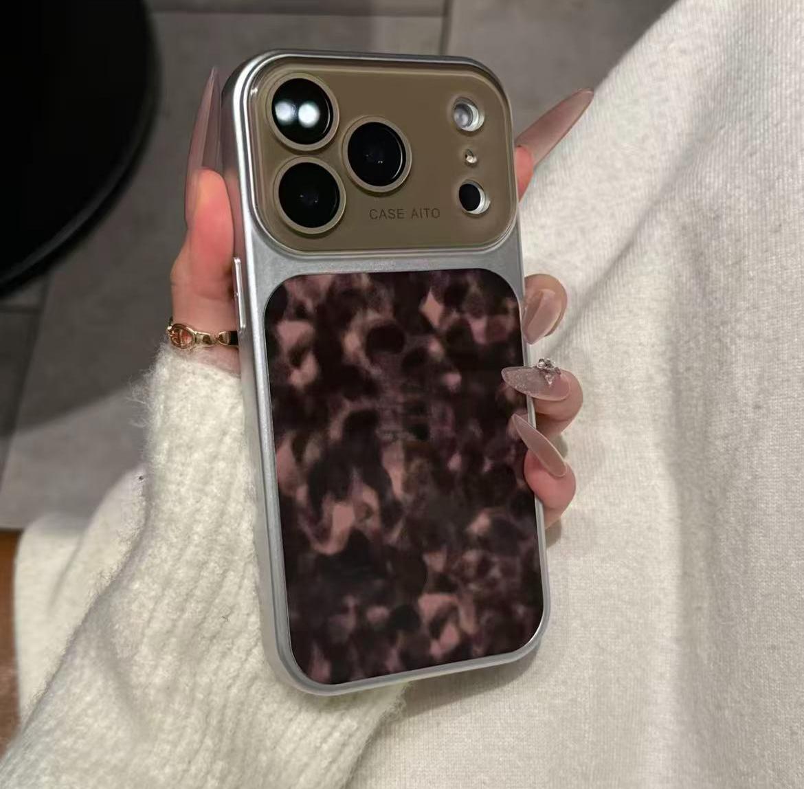 New High-Value Instant Leopard Print Full-Coverage Phone Case for iP17promax/16/15/14/13 - Stylish TPU Protection & Precision Fit