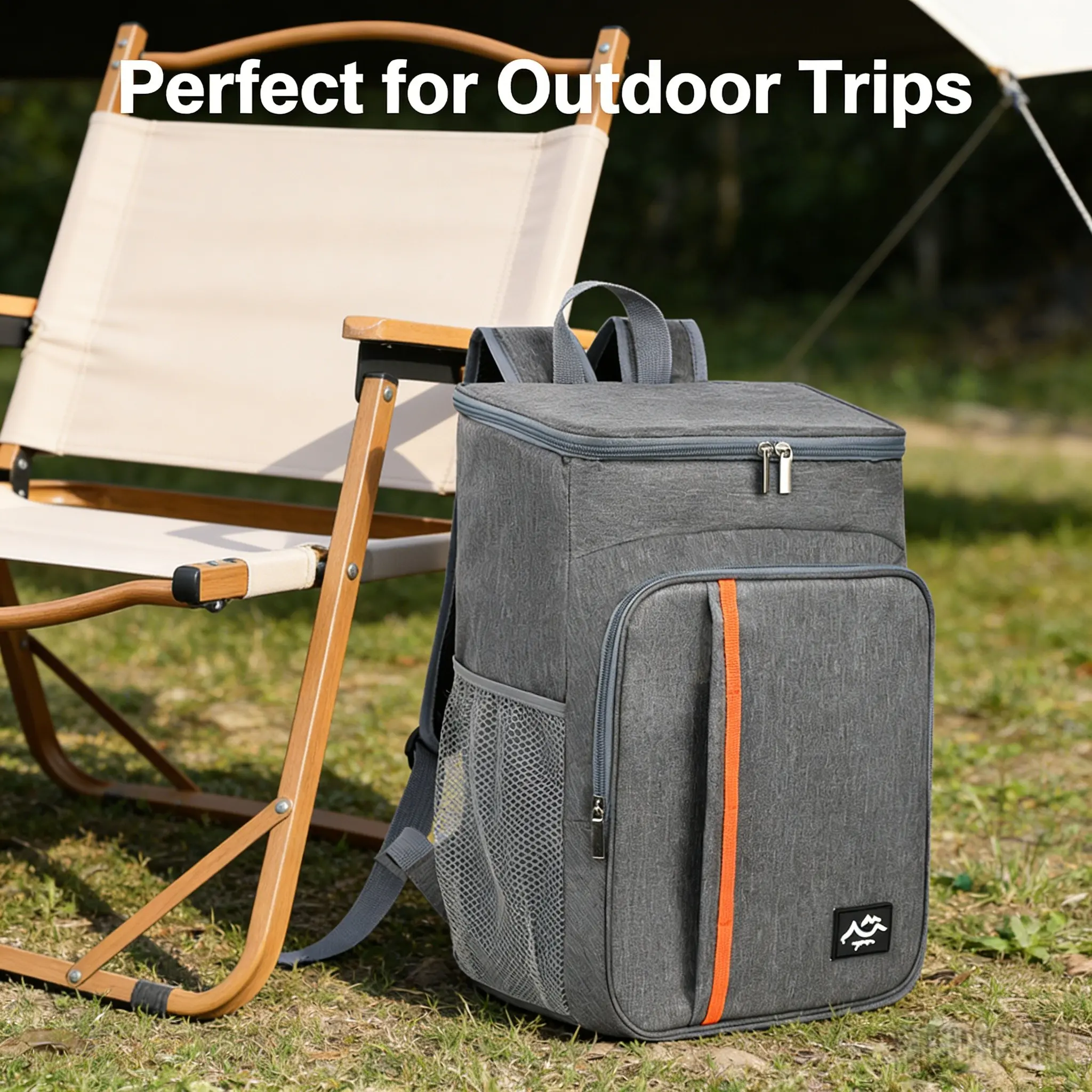 Portable Insulated Lunch Box, Thermal Lunch Carrier, Waterproof Heat Resistant Ice Bag, Cooler Lunch Bag, Camping Oxford Cloth Backpack, 18L Capacity, Ideal for Outdoor Use