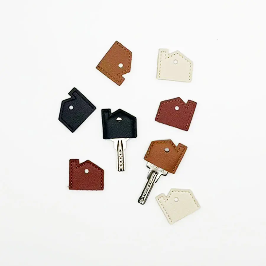 Multicolor Key Identifier Protection Case, PU Leather Key Cover, Cute Leather Key Cap Keychain, Home Office Key Classification Set, Key Shells