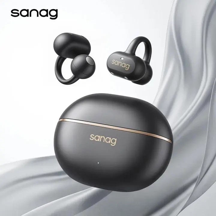 * Featured Earphone * sanag Z50 Ultra clip on earphones for iPhone for Samsung for Android phone wireless Bluetooth headphones open ear design earbuds sports skateboard running fitness headset festive holiday gifts birthdays anniversary gift