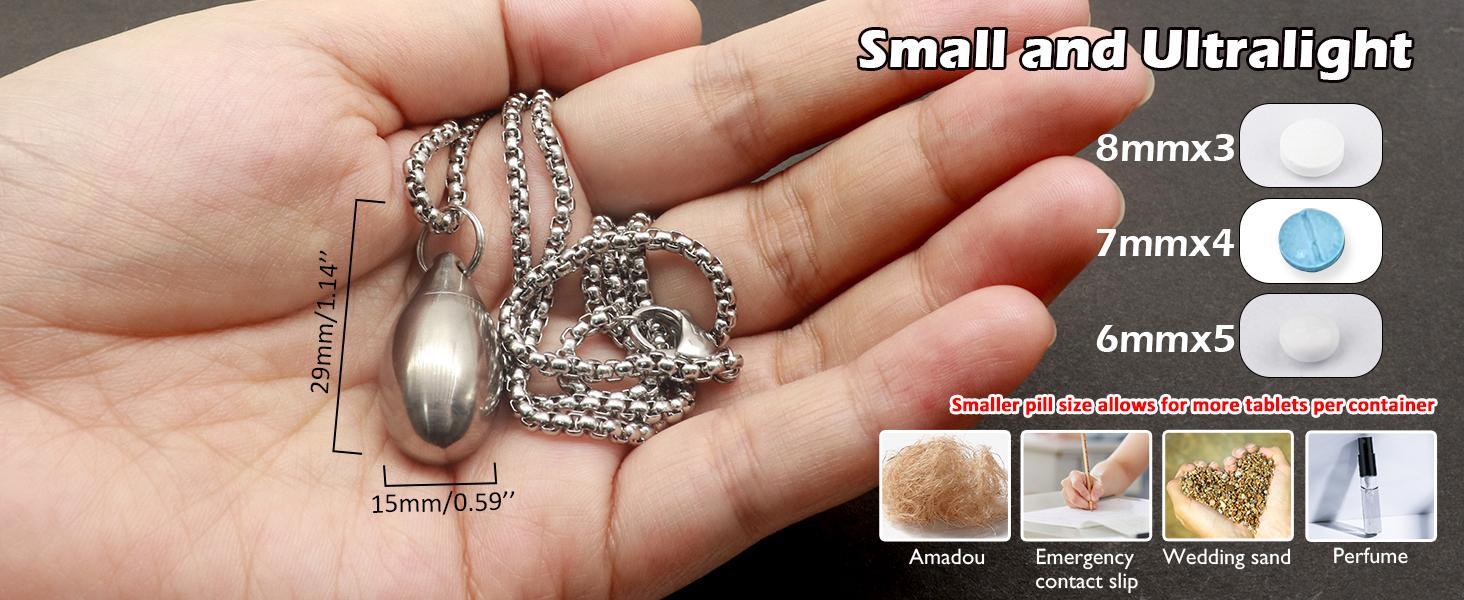 Pill Holder Necklace Pill Case Pill Container Necklace for Men Christmas Gifts Stocking Stuffers Waterproof Pill Holder Emergency Aspirin Small Pill Box W/Chain Tiny Fob Pill Holder Necklace Pill Case Pill Container Necklace for Men Christmas Gifts Stocking Stuffers Waterproof Pill Holder Emergency Aspirin Small Pill Box W/Chain Tiny Fob