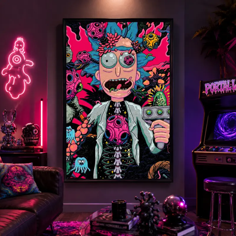 Rick and Morty Poster, Rick Sanchez Wall Art, Rolled Print, TV Series Poster Gif 2024, Adult Animation Wall Art, Cartoon Wall Decor, Sci Fi Room Decor, TV Show Poster, Room Decor Wall Art Poster, Canvas Prints