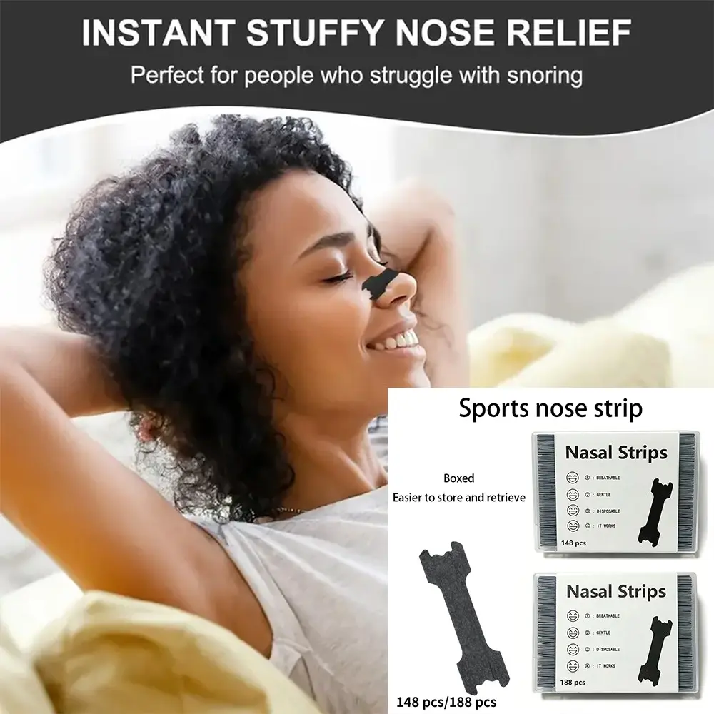 148pcs/188pcs Sports Nose Strips, Thick Material, Breathable, High Adhesion, Suitable for Various People, New Packaging