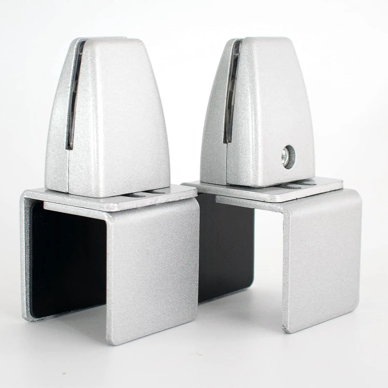 Aluminum Vertical Clamp Partition Board Acrylic Desk Divider Support Clamp for Clear Shield for Desktop Countertop Reception