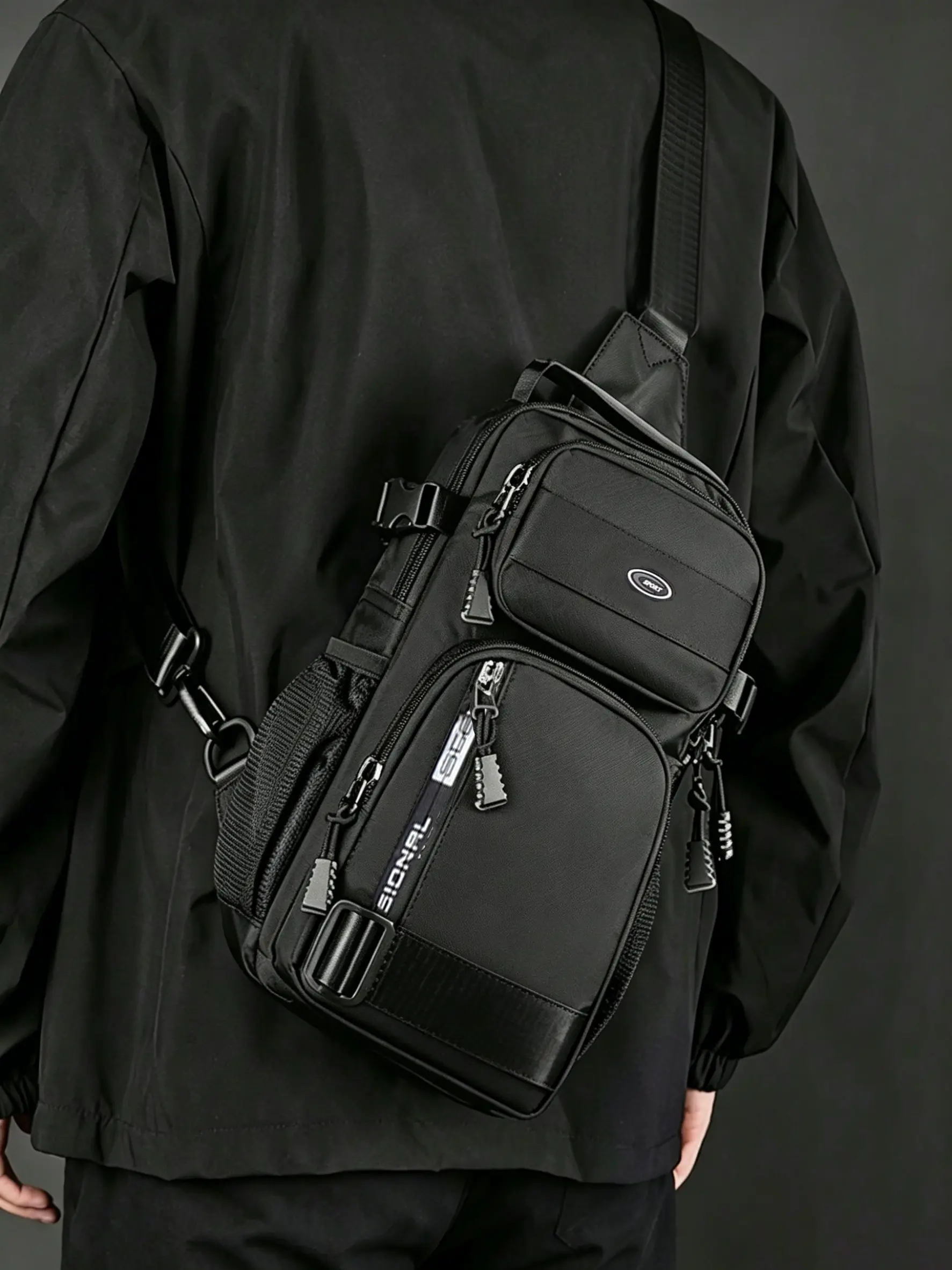 Unisex Fashion Anti-Theft Chest Bag, Travel Sports Shoulder Crossbody Backpack, Lightweight Small Dual-Shoulder Pack, Trendy and Versatile, Zipper Crossbody, Portable Crossbody Bag