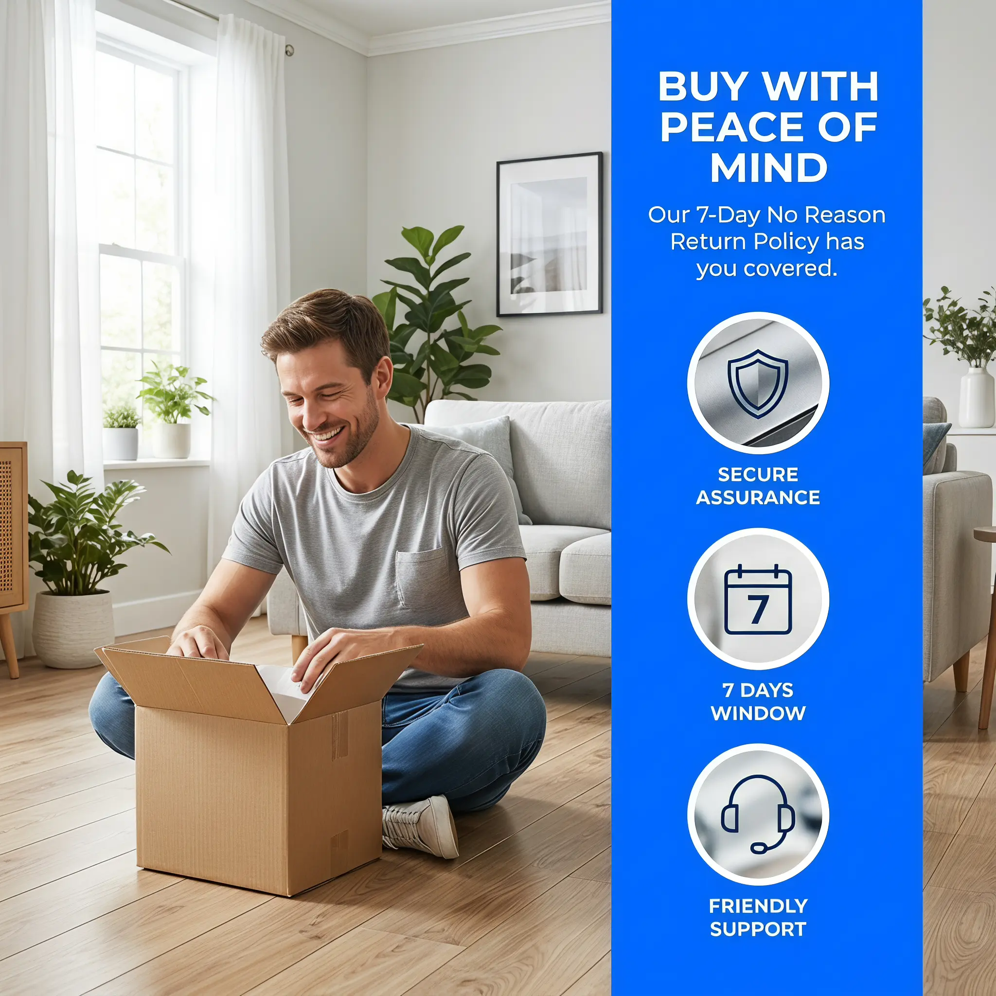 Risk-Free Shopping 7-Day Hassle-Free Returns & Satisfaction Guaranteed for Secure Online Shopping Experience