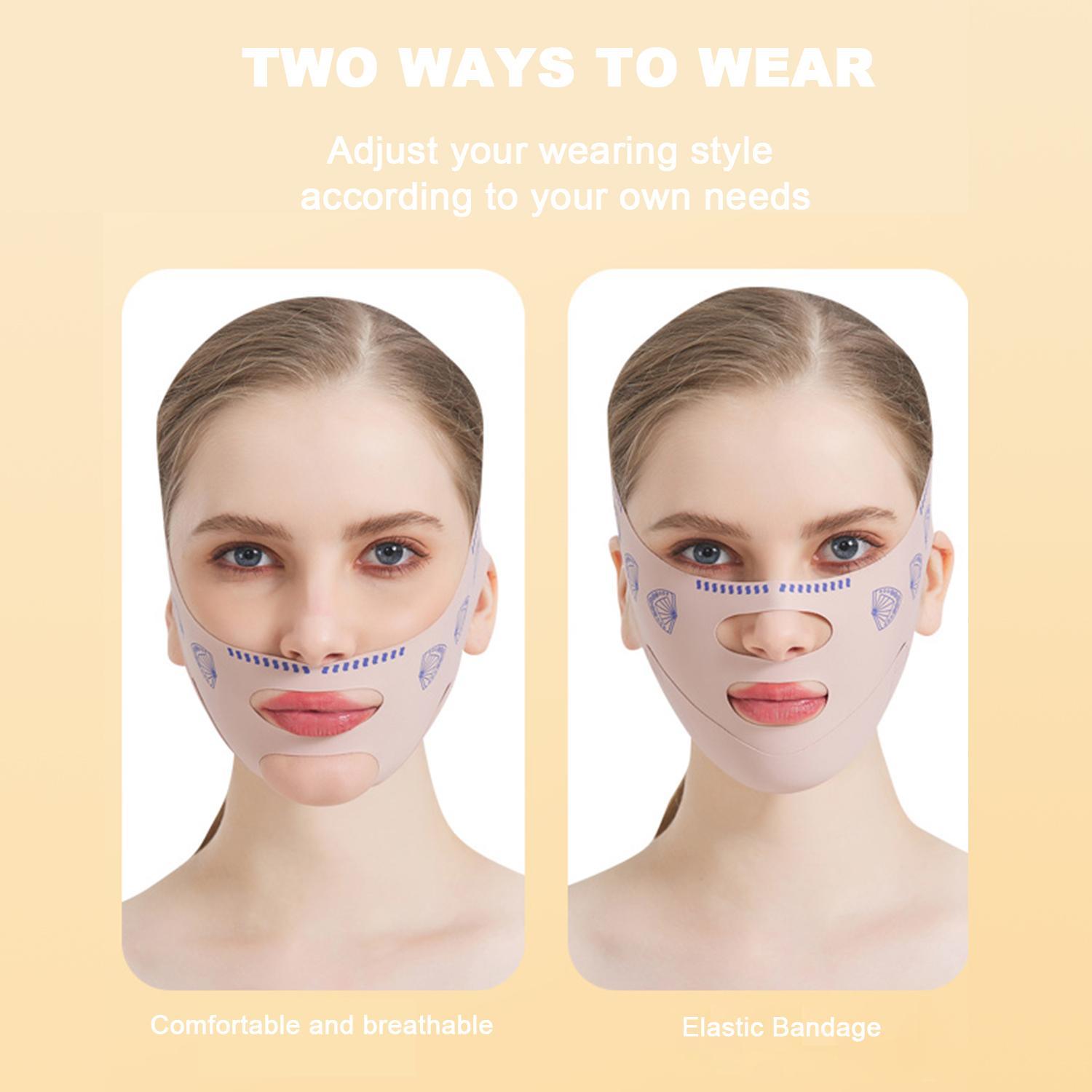 Breathable V-line Facial Masks, 2 Counts Adjustable Facial Bandage for Firming Skin, Facial Beauty Tool for Women