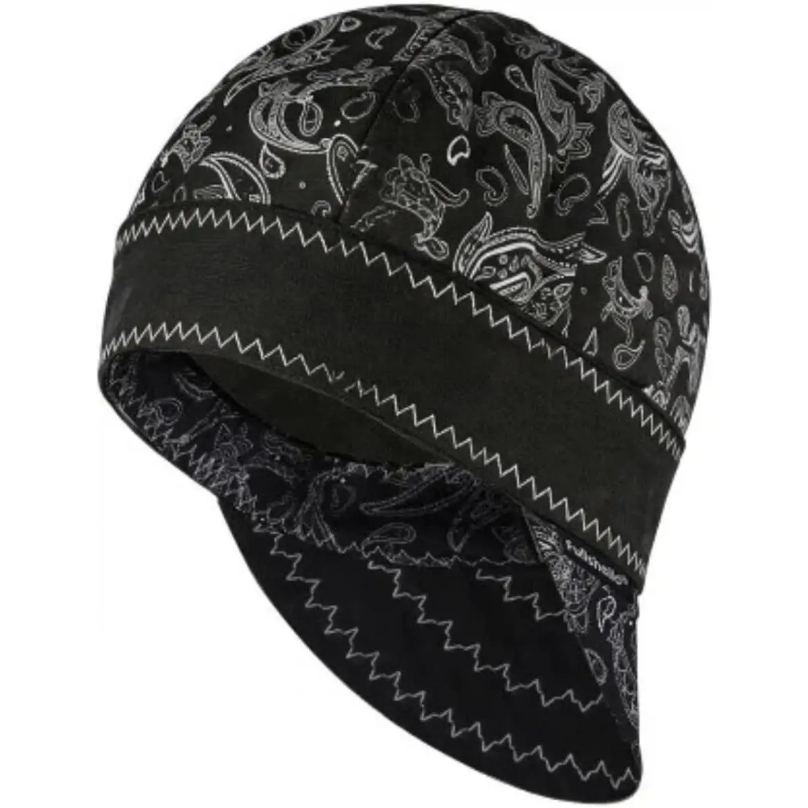 Adult Male-Fit Cotton FR Protective Welding Cap - CAT 2 Resistant, 6-Panel, Lightweight, Printed, Double-Sided, 9 Different Sizes, Deep Cap, Ear Protection, for Workshop Use