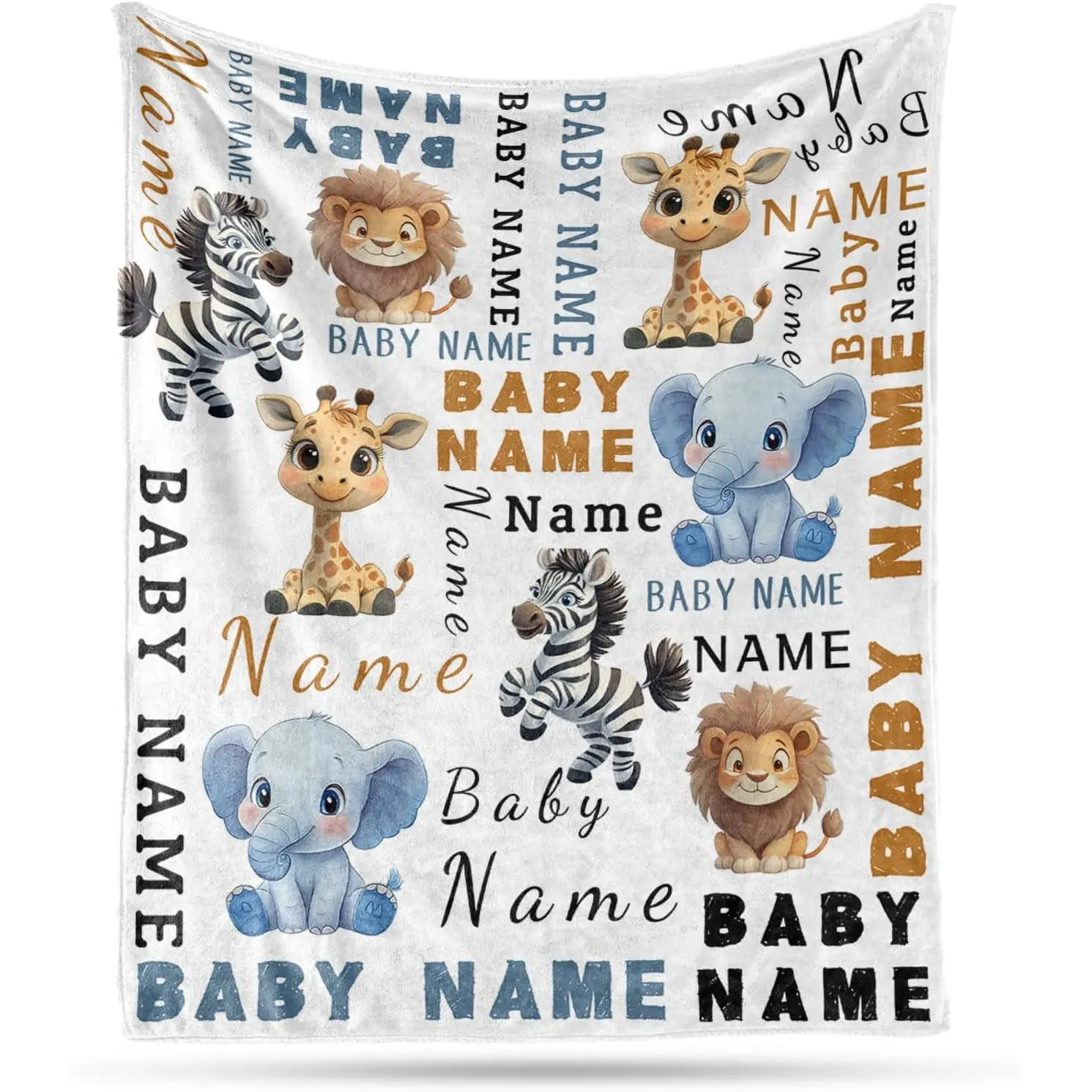Custom Name Fleece Blanket |   Printed in USA Next Day Shipping, Personalized Name Blanket, Ultra Soft Cozy Plush Throw, Custom Gift for Kids Teens Girls Boys