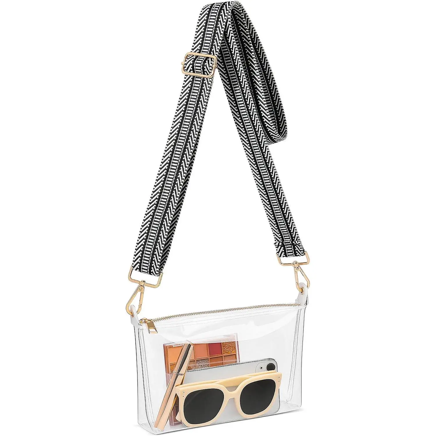 Clear Purse for Stadium Events, Clear Crossbody Bag for Women | Concert &  Events , Holds Phone Wallet & , Adjustable Strap, Water-Resistant PVC,  Day Outfit