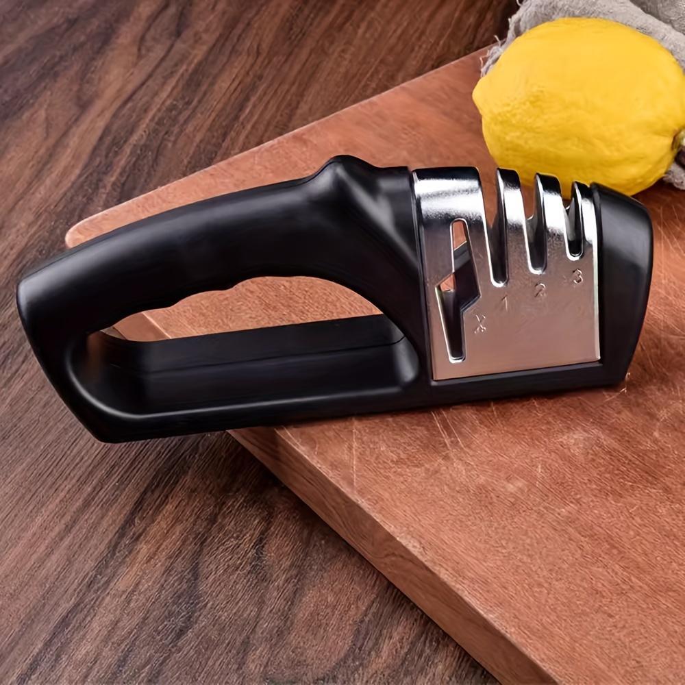 4-stage Professional Knife Sharpener, 1 Count Manual Knife Sharpening Tool, Kitchen Knife Sharpener, Kitchen Accessories, Kitchenware